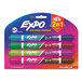 A pack of Expo 2-in-1 ultra fine point dry erase markers in assorted colors.