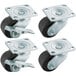 Beverage-Air plate casters with black rubber wheels.
