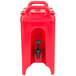 Cambro 250LCD158 Camtainers® 2.5 Gallon Hot Red Insulated Beverage Dispenser Main Thumbnail 3