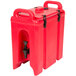 Cambro 250LCD158 Camtainers® 2.5 Gallon Hot Red Insulated Beverage Dispenser Main Thumbnail 2