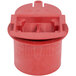 A red plastic container with a Matfer Bourgeat Prep Chef Wedger Slicer lid.