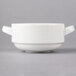 A white Villeroy & Boch porcelain soup cup with handles.