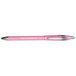 A Paper Mate pink pen with silver trim and a pink barrel with a silver cap.