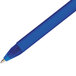 A close-up of a Paper Mate blue ballpoint pen with a metal tip