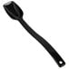 A close-up of a black plastic Cambro salad bar spoon with a handle.