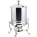 A Bon Chef stainless steel Marmite chafer with chrome accents and a hinged lid.