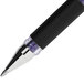 The silver and black Uni-Ball 207 Impact pen with blue ink.