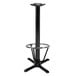 Lancaster Table & Seating 22" x 22" Black 3" Bar Height Column Cast Iron Table Base with 16" Foot Ring Main Thumbnail 2