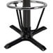 Lancaster Table & Seating 22" x 22" Black 3" Bar Height Column Cast Iron Table Base with 16" Foot Ring Main Thumbnail 3