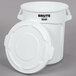 Rubbermaid BRUTE 20 Gallon White Round Trash Can and Lid Main Thumbnail 3