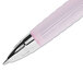 The Uni-Ball Signo 207 pink gel pen with a silver tip.