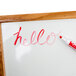 A white board with red writing using a red Expo dry erase marker.