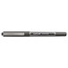 The black and gray Uni-Ball Vision pen with a silver tip.