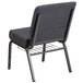 Flash Furniture FD-CH0221-4-SV-DKGY-BAS-GG Hercules Series Dark Gray 21" Church Chair with Book Rack and Silver Vein Frame Main Thumbnail 2