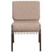 Flash Furniture FD-CH0221-4-CV-BGE1-BAS-GG Hercules Series Beige 21" Church Chair with Book Rack and Copper Vein Frame Main Thumbnail 3