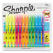 A pack of Sharpie chisel tip highlighters in neon colors.