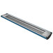 A long blue and silver Hatco infrared food warmer tube with LED lights.