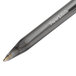 A close up of a Paper Mate 100 RT black retractable ballpoint pen with the word "Paper" on it.