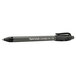 A Paper Mate ComfortMate Ultra retractable ballpoint pen with a black tip and grey barrel.