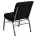 Flash Furniture XU-CH0221-BK-SV-BAS-GG Hercules Series Black 21" Church Chair with Book Rack and Silver Vein Frame Main Thumbnail 2