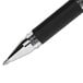 Uni-Ball 65800 207 Impact Black Ink with Silver / Black Barrel 1mm Roller Ball Stick Gel Pen - 12/Pack Main Thumbnail 2