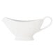 A white Libbey sauce boat with a handle.