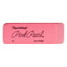 A Paper Mate Pink Pearl eraser on a pink papier-mâché card.