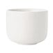 A white porcelain bowl with a white rim.