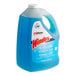 A case of four 1 gallon bottles of blue Windex® window cleaner.