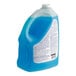 A gallon of blue Windex liquid in a plastic container.