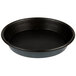 A black round Matfer Bourgeat tart pan with a black rim.