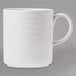 A white Libbey porcelain mug with a handle.