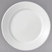 A white Libbey porcelain plate with a textured pattern.