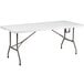 Flash Furniture DAD-YCZ-183Z-GG 30" x 72" Rectangular Granite White Bi-Fold Plastic Folding Table Main Thumbnail 1
