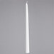 A long white Sterno taper candle on a gray background.