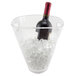 A bottle of wine in a Franmara single-bottle ice bucket.
