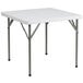 Flash Furniture DAD-YCZ-86-GG 34" Square Granite White Plastic Folding Table Main Thumbnail 1