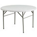 Flash Furniture DAD-122RZ-GG 48" Round Granite White Bi-Fold Plastic Folding Table Main Thumbnail 1