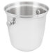 A stainless steel Vollrath wine bucket with handles.