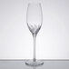 A Libbey Bloom champagne flute with a leaf design on it.