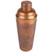 An American Metalcraft satin antique copper cobbler cocktail shaker with a lid.