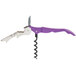 A Pulltap's Original purple and silver corkscrew with a knife.