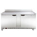 Beverage-Air WTR60AHC-FIP 60" Two Door Worktop Refrigerator with 4" Foamed-In-Place Backsplash Main Thumbnail 5
