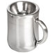 A customizable stainless steel Franmara wine tasting spittoon with a handle.