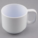 A white GET Tritan mug with a handle.