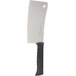 A 10" stainless steel meat cleaver with a black handle and white blade.