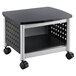 Safco 1855BL Black / Silver Under Desk Printer Stand - 20 1/4" x 16 1/2" x 14 1/2" Main Thumbnail 2