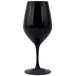 A black Spiegelau Authentis wine glass on a white background.
