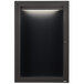 A black cabinet with a light on it.