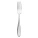 A Oneida Scroll stainless steel dinner fork with a silver handle.